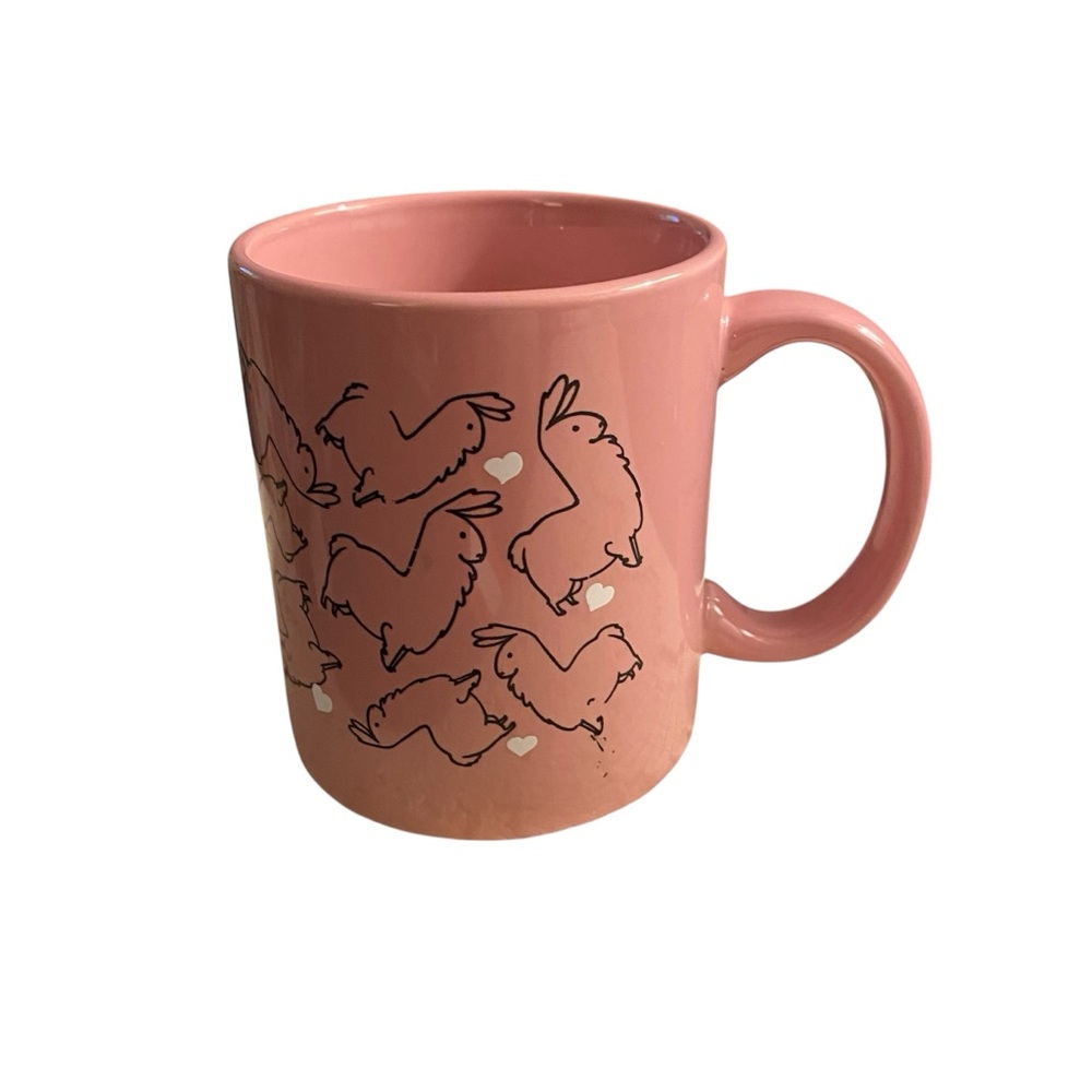 Urban Outfitters Llama Love Pink Ceramic Mug - Picture 5 of 5